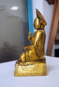 A Sino-Tibetan gilt bronze seated Buddha statue, 18th/19th century, 17cm high. PROVENANCE: The Russell Zeeng Collection - 6