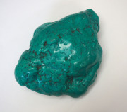 A Mongolian natural turquoise mineral specimen on timber stand, ​the specimen 22cm high, 16cm wide, 10cm deep - 8