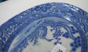 A Japanese blue and white porcelain oval dish with crane decoration, Edo Period, 19th century, ​28cm wide - 6