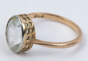 An antique 18ct gold and rock crystal ring, 19th century, ​stamped "18ct", - 2