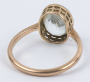 An antique 18ct gold and rock crystal ring, 19th century, ​stamped "18ct", - 4