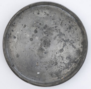 Antique English pewter ice cream mould stamped "1 QUART" with diamond registration date for 1868, ​18cm high - 8