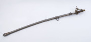 American Civil War cavalry sabre in scabbard, stamped "U.S. ADK, 1862, Ames Mfs. Co. Chicopee Mass." additionally marked on the guard "11199", ​102cm long - 2