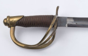 American Civil War cavalry sabre in scabbard, stamped "U.S. ADK, 1862, Ames Mfs. Co. Chicopee Mass." additionally marked on the guard "11199", ​102cm long - 4