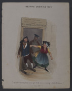 ETCHINGS & ENGRAVINGS: A collection of English satirical images by Cruikshank, Heath, and others; various sizes, mostly hand coloured. (18). - 10