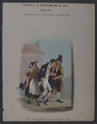 ETCHINGS & ENGRAVINGS: A collection of English satirical images by Cruikshank, Heath, and others; various sizes, mostly hand coloured. (18). - 12