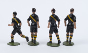 BRITAINS: - 54mm Hollow Cast Lead Figures - Footballers: 1936-41 cast figures of Footballers in various liveries including for VFL Clubs Richmond (6), Essendon & South Melbourne, plus three others which appear to be in British Association Football colours - 3