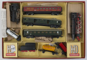 MARKLINS: - Boxed - Train Set: c.1955 Series DA 846/3 set comprising HO Scale 2-6-2 locomotive (#23014) and tender, DB 0-6-0 class locomotive (#89028), plus three passenger carriages, goods wagon and two oil tankers, (no track); box 43x29.5cm - 2