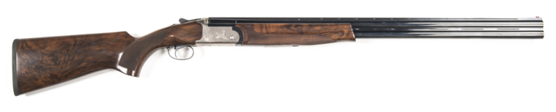 ITALIAN SILMA M.80 U/O SHOTGUN: 75mm (3”) chambers; single select trigger; 5 chokes; 30” barrels; exc bores; narrow ventilated top rib; polished steel action engraved with game birds & foliage; sharp profiles & clear markings; retaining all original blue