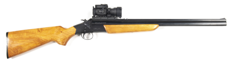 SAVAGE M24SE COMBINATION R/F O/U RIFLE & SHOTGUN: 22 Magnum & 20G S/gun; chambered F 2¾” & 3” shells; vg bores; no rear sight; standard front sight & fitted with an Aimpoint red dot sight Comp M2-4MOA 10338 #240944; sharp profiles & clear markings; rifle