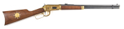 WINCHESTER MOD.94 SIOUX COMMEMORATIVE CARBINE: 30-30 Cal; 6 shot tube mag; 20” round barrel; exc bore; gold finish to nose cap, action & lever; all original blue finish remains to barrel, mag tube & butt plate; sharp profiles; all complete; gwo & exc cond