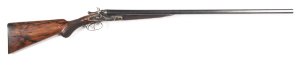 BELMONT INTERCHANGEABLE S.L.N.E. HAMMER SxS FIELD SHOTGUN: 12G; 2¾" chambers; tight on the face; 30" barrels choked FULL & MOD; g. bores; gun has be re-furbished with a full blue finish to barrels & t/guard, vivid case colours to action; vg chequered pist