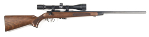 SCARCE REMINGTON MOD 541T B/A SPORTING RIFLE: 22 R/F; 5 shot mag; 24" barrel; exc bore; no open sights fitted; with a Bushnell Banner scope with Weaver mounts; rifle is "as new" with a full blue factory finish to barrel, receiver & fittings; exc chequered