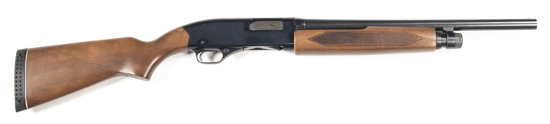 WINCHESTER MOD.1200 RIOT PUMP ACTION SHOTGUN: 12G; 5 shot; 18" barrel; 2¾" chamber, choked CYL; exc bore; gun s almost "as new" with a full blacked finish to all metal & minor marks & scratches to the receiver; vg stock with kick pad; weight 2.9kg; gwo &