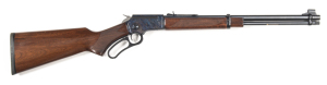 CHIAPPA LA322 L/A SPORTING TAKE DOWN SPORTING RIFLE: 22 L RIFLE; 12 shot mag; 19" round barrel; vg bore; standard sights, barrel address & markings; rifle is "as new" with a full blue finish to the barrel, mag tube & lever; vivid case colours to action; e