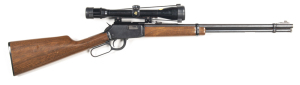 WINCHESTER MOD.9422M L/A RIFLE: 22 Win mag; 11 shot; 19½" barrel; g bore; ramped front sight & standard adjustable rear sight; NIKKO STIRLING 4 x 40 scope fitted; lhs of barrel stamped WINCHESTER MODEL 9422M – 22 WIN MAGNUM & address; fading & speckling b