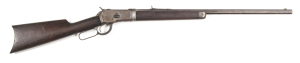 WINCHESTER MOD.1892 TAKE DOWN L/A RIFLE: 32WCF; 5 shot mag & take down feature missing; 24" octagonal barrel; f to g bore; standard sights; 2 line Hartford address & Cal markings; MODEL 1892 WINCHESTER & Patent dates to tang; g. profiles, clear address & 