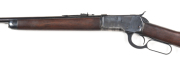 WINCHESTER MOD.53 L/A SPORTING RIFLE: 44WCF; 5 shot mag; 22" round barrel; exc bore; standard sights; MODEL 53-WINCHESTER NICKEL STEEL 44 W.C.F. to barrel; Winchester Trade mark MADE IN U.S.A. to tang; sharp profiles & clear markings; vg blue finish to ba - 2