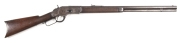 WINCHESTER MOD.1873 L/A SPORTING RIFLE: 44 Cal; 15 shot full mag; 24" octagonal barrel; fair bore, standard sights & 2 line address; 44 Cal marking to the breech; tang marked MODEL 1873; slight wear to profiles, clear address & markings; blue/grey patina