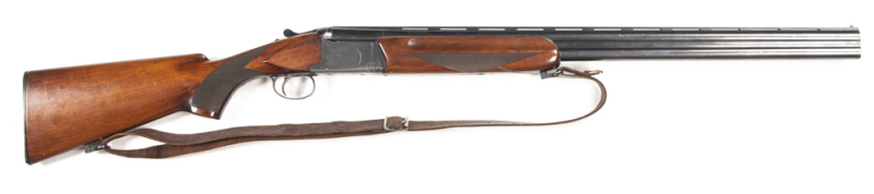 NIKKO MODEL 5100 BLE O/U SHOTGUN: 12G; 2¾"; 28" barrels; vg bores; fixed chokes approx. M & F; file cut, ventilated top rib; 50% worn blue finish to barrel, action & furniture; 30% scroll engraving to action body; v slightly loose on action; steel proofe