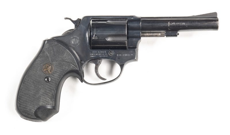 ROSSI MOD.84 C/F REVOLVER: 38 S&W; 5 shot fluted cylinder; 102mm (4") barrel; vg bore; standard sights & address to barrel; rhs of frame MADE IN BRAZIL GRYCOL INTL PTY LTD SYDNEY AUSTRALIA; vg profiles, clear address & markings; retaining 97% original bla