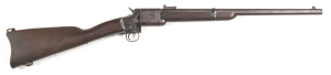 U.S. TRIPLET & SCOTT BREECH LOADING CARBINE: 50 Cal R/F; 7 shot tube mag in the butt; 22" round barrel; p. bore; standard sights & fittings; lhs of breech marked KENTUCKY; lhs of action marked MERIDEN MANFG CO MERIDEN CONN; iron t/guard & butt plate; g. 