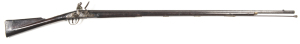 SCARCE FLINTLOCK TRADE MUSKET: 30 bore; 45½" round barrel with Birmingham proofs to breech; rounded lock marked WARRANTED, engraved Elephant & castle; mottled dark grey barrel patina & pale grey to lock; slender beech ¾ stock with JOHNSTONES & CO LIMITED 