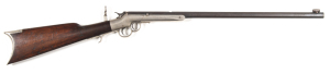 FRANK WESSON MEDIUM FRAME RIFLE: 32 R/F; s/shot; 24" octagonal dropping barrel action; f. bore; globe front sight & peep sight to the tang, dovetail cut for rear sight & also v cut lhs of barrel at the breech; top barrel flat marked FRANK WESSON; WORCEST