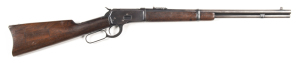 WINCHESTER MOD. 1892 L/A S/R CARBINE: 32 WCF; 11 shot; 20" barrel; g. bore; rear ladder sight; top of barrel stamped MADE IN USA WINCHESTER REPEATING ARMS CO. NEW HAVEN.CONN. & with model/name/cal trade mark; saddle ring to action lhs; MODEL 92 –WINCHESTE