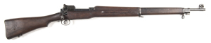 U.S. EDDYSTONE M17 B/A SERVICE RIFLE: 30-06 Cal; 5 shot mag; 26" barrel; g. bore; standard sights & fittings; flaming bomb motif & 11-18 to the muzzle; flaming bomb motifs to side rail & bolt handle; 70% Parkerised re-finish remains, thinning in several a