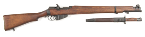 AUSTRALIAN LITHGOW EXPERIMENTAL SHORTENED & LIGHTENED NO.1 RIFLE: 303 Cal; 10 shot mag; 20.2" barrel still packed in grease, as is bolt; standard sights & fittings for this model rifle; receiver ring marked M.A. LITHGOW SMLE III* 1944; rifle is “as new” f