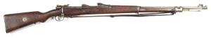 GERMAN WWI GEW 98 B/A SNIPER RIFLE: 7.92x57 Cal; 5 shot mag; 28.75" barrel; g. bore; standard sights, muzzle cover, turned down bolt & scope mounts; GEW 98 to side rail; g. profiles & clear markings; silver grey finish to barrel, receiver, bolt & fittings