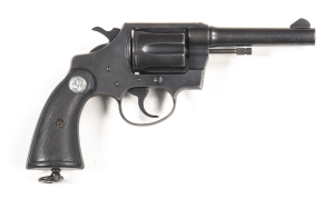 COLT POLICE POSITIVE SPECIAL C/F REVOLVER: 38 S&W; 6 shot fluted cylinder; 102 mm; (4”) round barrel; vg bore; standard sights; COLT HARTFORD markings to rhs of barrel; faint Rampant Colt Trade mark to lhs of frame; back strap marked R.H.K.P. (Royal Hong 