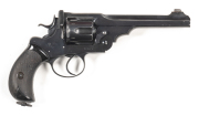 WEBLEY W.G. ARMY MODEL C/F REVOLVER: 450/476 Cal; 6 shot fluted cylinder; 153mm (6") hexagonal barrel; g. bore; standard sights; top strap inscribed COGSWELL & HARRISON LTD 226 STRAND & 141 NEW BOND ST LONDON. Webley’s Patents & Winged bullet Trade mark t