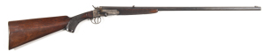 WESTLEY RICHARDS S/B BREAK OPEN SIDE LEVER ROOK RIFLE: 250 Cal; 26" octagonal barrel; g. bore; standard sights; file cut top flat inscribed WESTLEY RICHARDS & CO BIRMINGHAM; plain frame; vg profiles & clear markings; vg thinning blue finish to barrel; cle