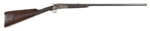 TRULOCK & HARRIS S/B BREAK OPEN SIDE LEVER ROOK RIFLE: 250 Cal; 26" oct barrel; g. bore; standard sights; file cut top flat inscribed TRULOCK & HARRIS 9 DAWSON ST DUBLIN 250; plain action; g. profiles & clear markings; thinning blue finish to barrel with 