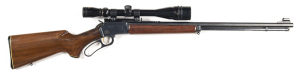 MARLIN GOLDEN 39A L/A R/F RIFLE: 22 LR; 18shot tube mag; 24" barrel; g. bore; standard sights, barrel address & Cal markings; fitted with a High Country scope with Weaver mounts; sharp profiles & markings; retaining 90% original blue finish; g. pistol gri