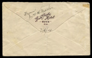 Aerophilately & Flight Covers : A RARE COVER FROM THE FIRST TRANS-PACIFIC FLIGHT: 8 June 1928 (AAMC.122b) Naselai Sands, Fiji - Eagle Farm, Brisbane cover flown by Kingsford Smith with Ulm, Lyon & Warner, on their epic trans - Pacific flight via Hawaii an - 2