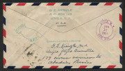 Aerophilately & Flight Covers : October 1934 (AAMC.451a) MacRobertson Air Race cover flown by J.H Wright and J. Polando from Mildenhall to Abadan with large cachet signed by Wright, G.B 1&frac12;d cancelled at Mildenhall Aerodrome (skeleton c.d.s, Oct. 20) and P - 2