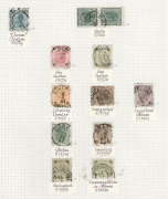AUSTRIA - Postal History : Bohemia: postmarks on 1901-07 issues incl, CHOTEBOR, BRANDYS NAD LABEM, ELHENITZ, GORKHAU, HUMPOLEC, KUTTENPLAN, NIEDEN-EINSIEDL, PRUHONICE,&nbsp; SOBOTKA, ZELIV; generally good quality part to large-part strikes on annotated pages. - 3