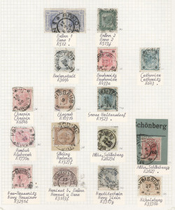 AUSTRIA - Postal History : Bucowina, Dalamatia, Galicia, Carinthia, Carniola, Coastal Province & Moravia: postmarks on 1901-07 Austrian issues incl. FUNDU MOLDOVEI, MITOKA-DRAGOMIRNA (Bucowina), DOLAC-DOLNJI, KORCULA (Dalamatia), BORYNIA, GLINIK MARIA, PO
