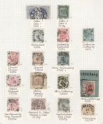 AUSTRIA - Postal History : Bucowina, Dalamatia, Galicia, Carinthia, Carniola, Coastal Province & Moravia: postmarks on 1901-07 Austrian issues incl. FUNDU MOLDOVEI, MITOKA-DRAGOMIRNA (Bucowina), DOLAC-DOLNJI, KORCULA (Dalamatia), BORYNIA, GLINIK MARIA, PO