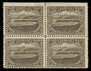 TASMANIA : TASMANIA: 1905-12 (SG.246) Litho Using Transfers from DLR Plates 3d brown P.11 block of 4, upper units IMPERFORATE AT TOP, unused. Rare.