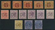 VICTORIA : VICTORIA: 1901-10 (SG.385-395 range) V/Crown perf 'OS' selection comprising 1d, 1&frac12;d (5), 2d (5), 4d & 2/- (2), nice range of shades on 1&frac12;d & 2d values, generally fine, Cat $400+.