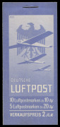GERMANY : GERMANY: Booklets: 1930 (Michel MH.19) 2RM "Eagle" Airmail booklet, complete, some very light adhesion marks on gum from interleaving, Cat. &sbquo;&euro;.1500 .