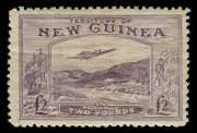 NEW GUINEA : FORGERY: 1935 (SG.204) &pound;2 Bulolo Panelli/Oneglia forgery in dull violet, with gum.