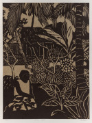 RAY AUSTIN CROOKE (1922 - 2015) Seated woman, screenprint on rice paper, editioned [7/15], titled & signed to lower margin, 54 x 39cm (image size).