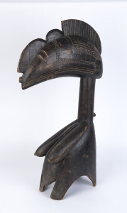 Baga Mimba goddess statue headdress, carved and patinated wood, Guinea, West Africa, early to mid 20th century, 91cm high