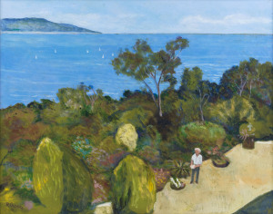 RAY AUSTIN CROOKE (1922-2015) Bayside Gardener, oil on canvas, signed lower left, titled, signed and dated '06 verso,