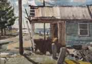 GWEN J. FRENCH (Australian, working 1945 - 1972) Fisherman' Co-op, Evan's Head, Now Unused, 1970, watercolour, signed and dated lower left,